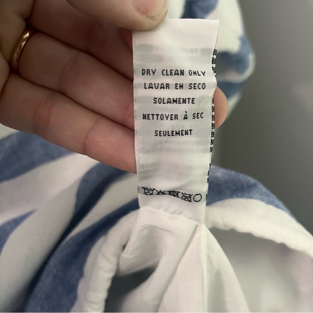 Striped Blue and White Women's Hoodie - Picture 15 of 16